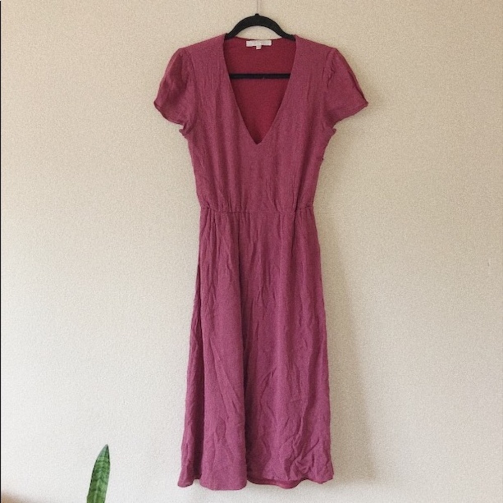 Magenta mid-length dress